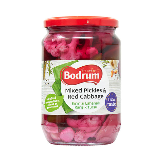 Bodrum mixed pickles & red cabbage 680g