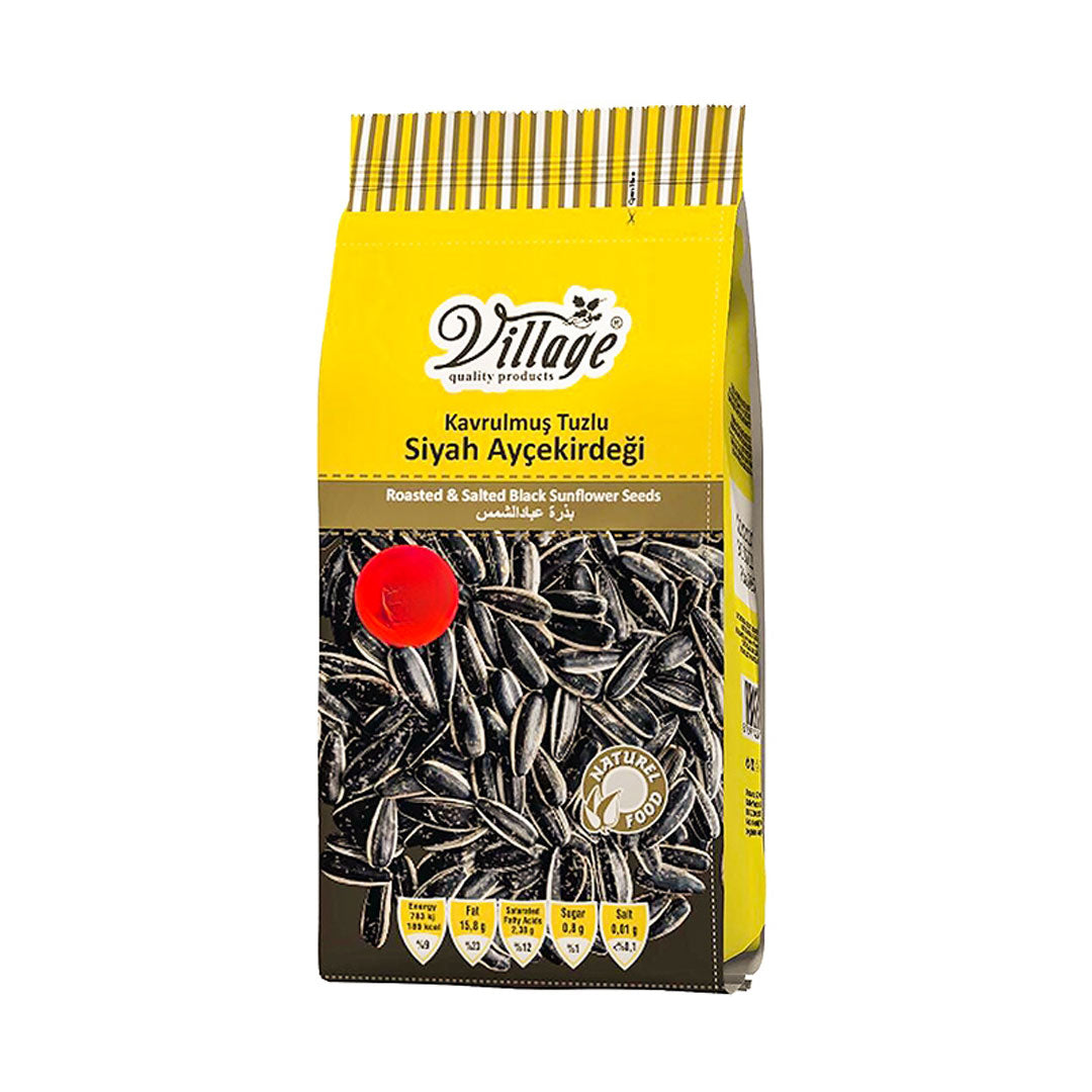 Village Salted Black Sunflower seeds 170gr