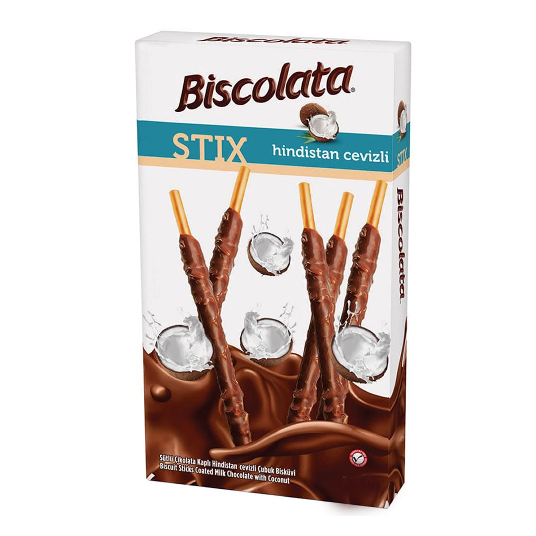 Biscolata Milk Chocolate Coated Stick Biscuit Coconout 32gr