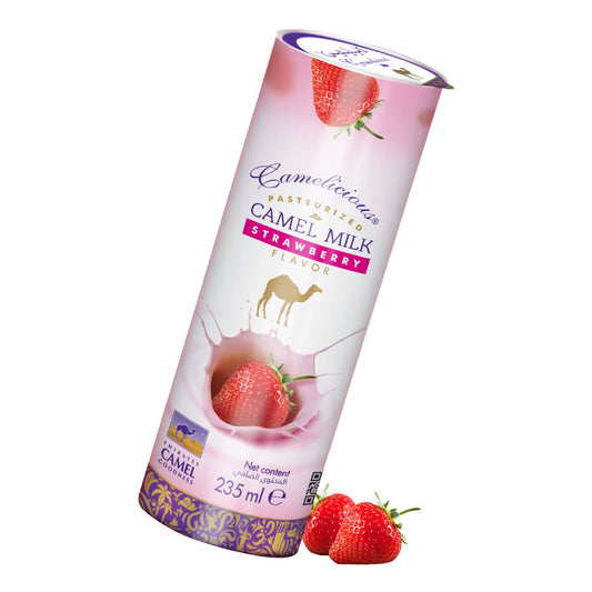 شیر شتر با طعم توت فرنگی Camelicious 235ml