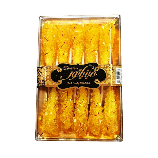 Miniature Saffron Rock Candy Sticks 250g