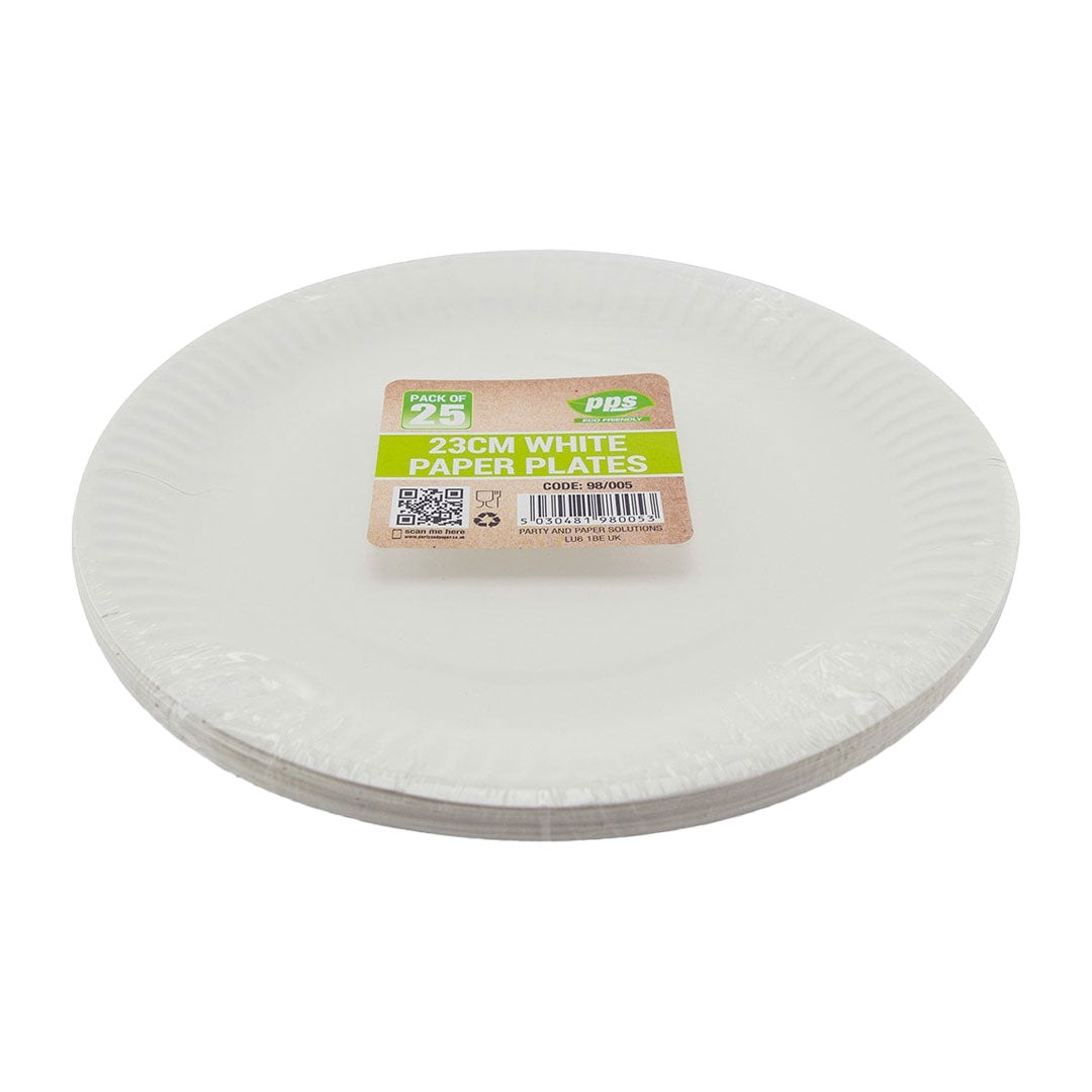PPS white paper plates 23cm