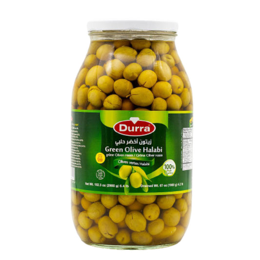 Durra Whole Green Olives 2800gr