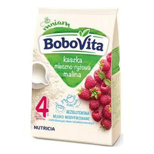 Bobovita - Milk Rice Porridge with Raspberry 230g