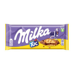 Milka Alpine Milk Chocolate & Tuc Cracker 87g