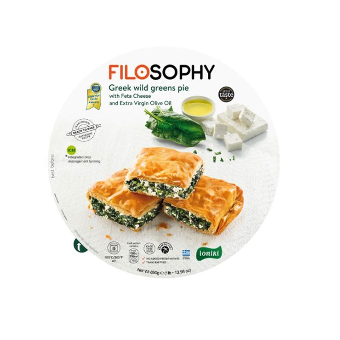 Filosophy greek wild greens pie with feta cheese & olive oil 850g