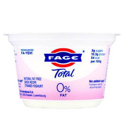 Fage Total 0% Fat Natural Fat Free Greek Yoghurt 150gr