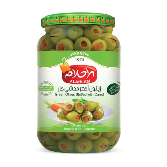Alahlam green olives stuffed with carrot 700g