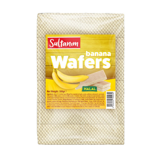 Sultanim Wafers with Banana Cream Filling 300g