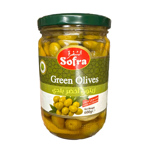 Sofra green olives 600g