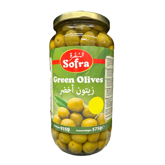 Sofra green olives 935g