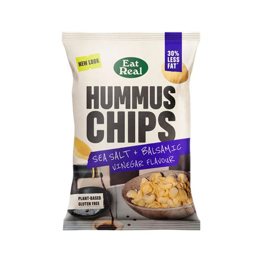 Eat Real Hummus Chips Sea Salt + Balsamic Vinegar Flavour 110g