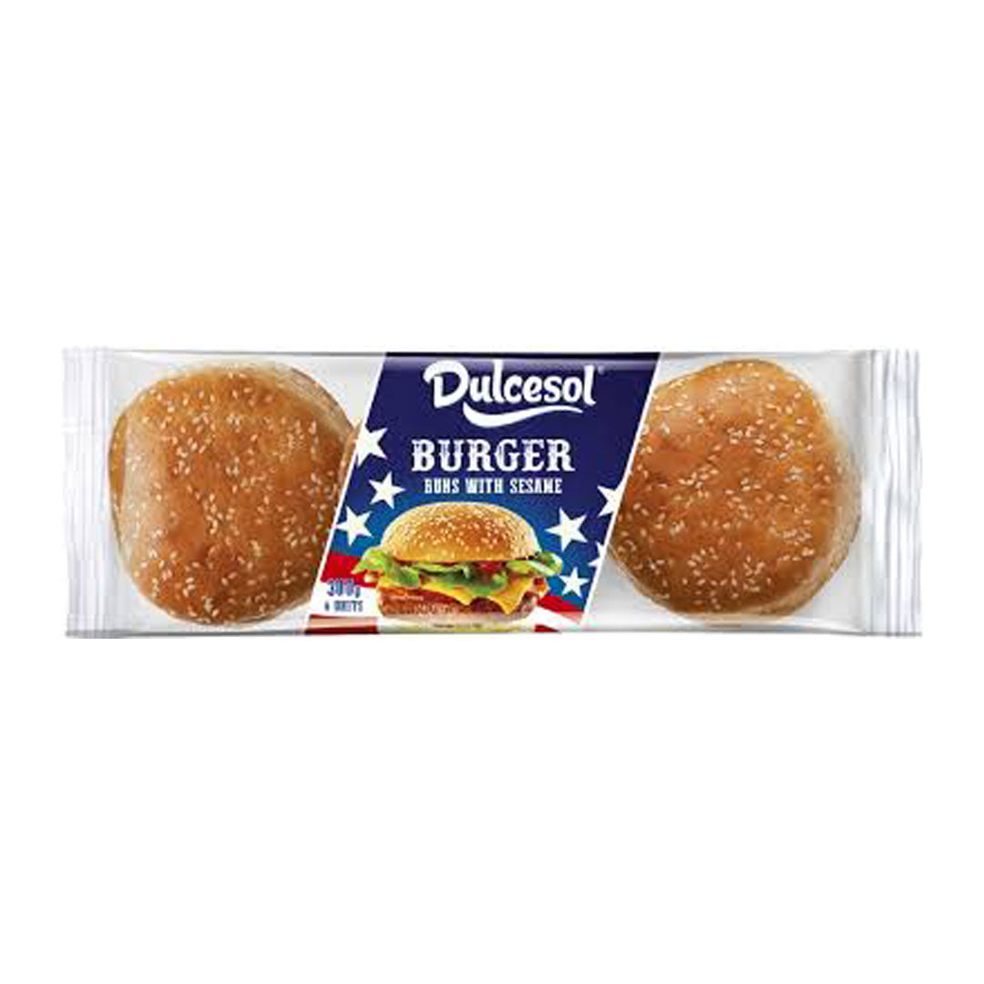 Dulcesol Burger Buns Sesame Seeded 6pk 300g