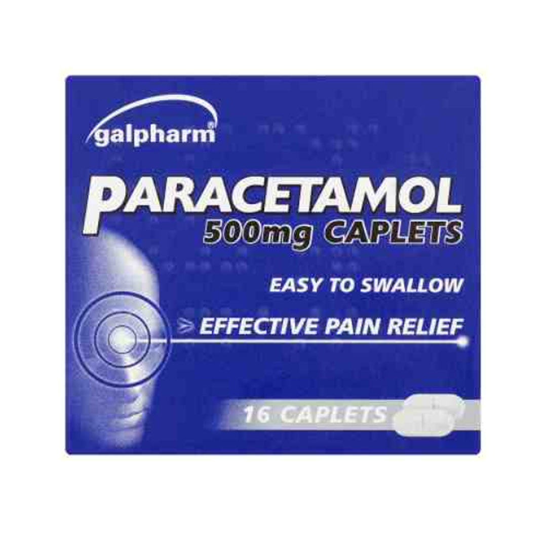 Galpharm Paracetamol 500mg Caplets 16 Pack