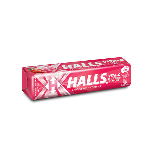 Halls Strawberry Flavoured Candy with Vitamin C 34gr