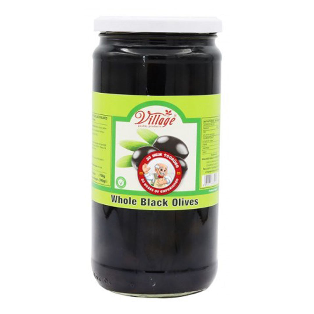 Village Whole Black Olive 700gr