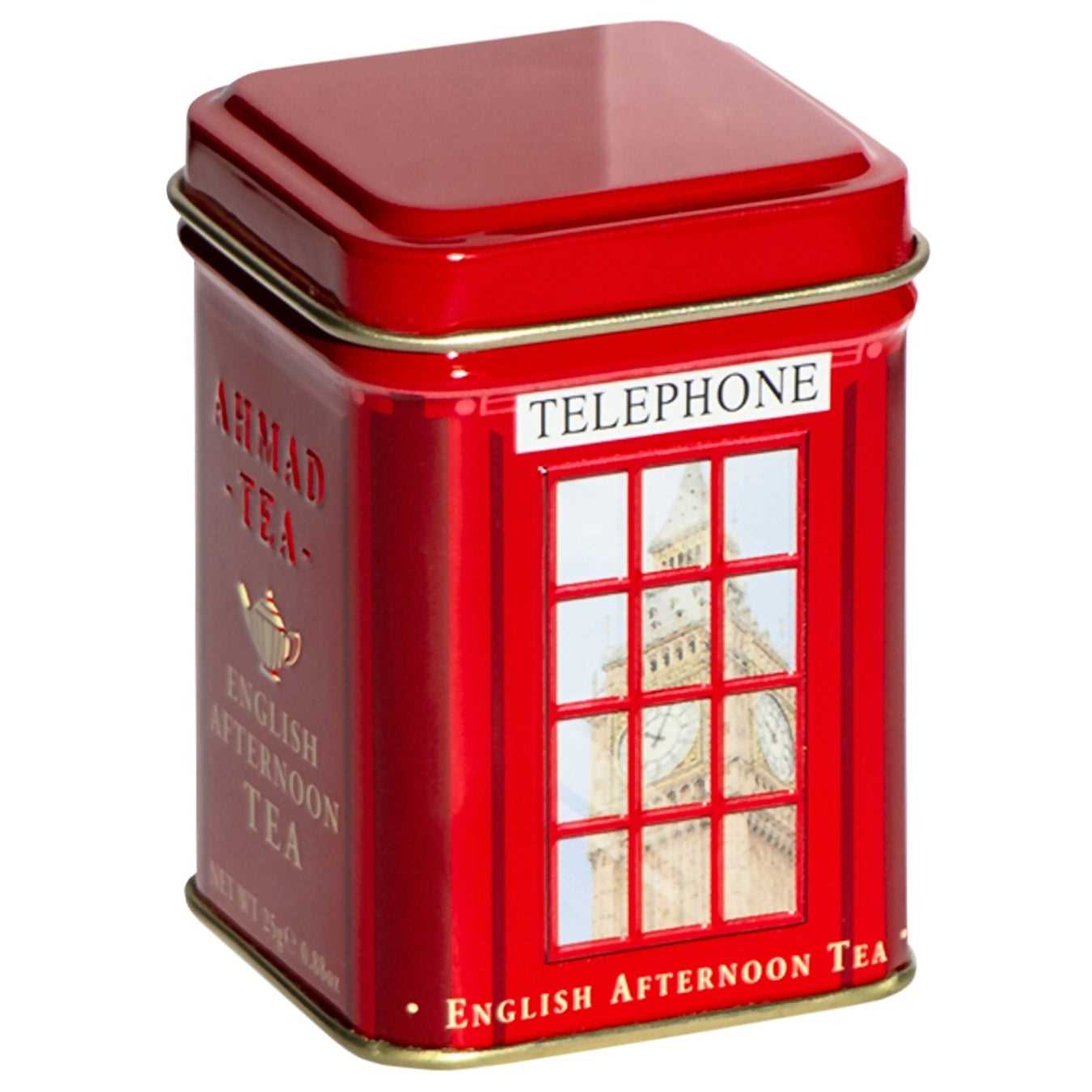 Ahmad Tea English Afternoon  Tea 25g London Collector Edition Box *Telephone*