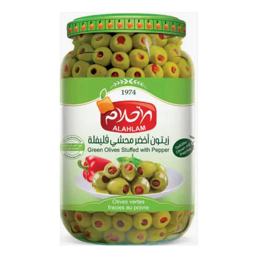 Alahlam green olives stuffed pepper 700g