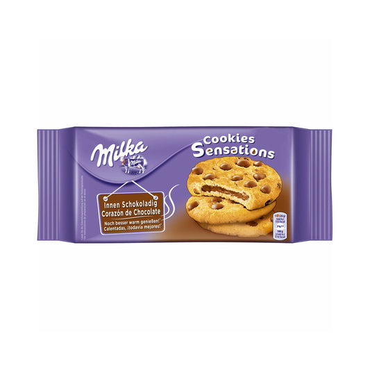 Milka Sensations Çikolatalı Dolgulu Kurabiye ve İsviçre Alpleri Süt Çikolata Tanecikleri 156g