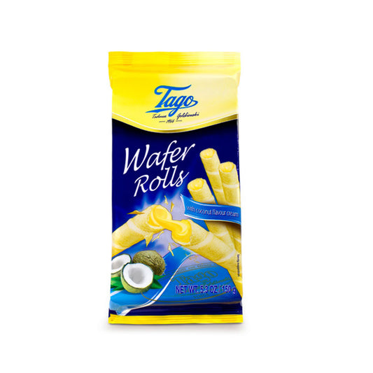 Tago wafer rolls with coconut flavour cream 150g