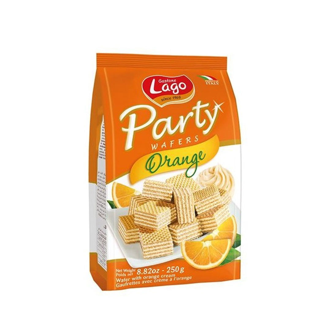 Lago party orange wafers 250g