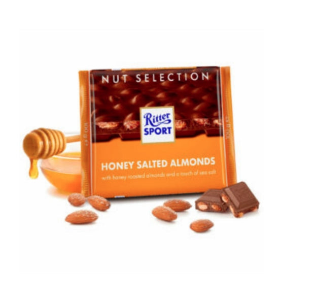 Ritter SPORT Honey Salted Almonds Chocolate 100 gr