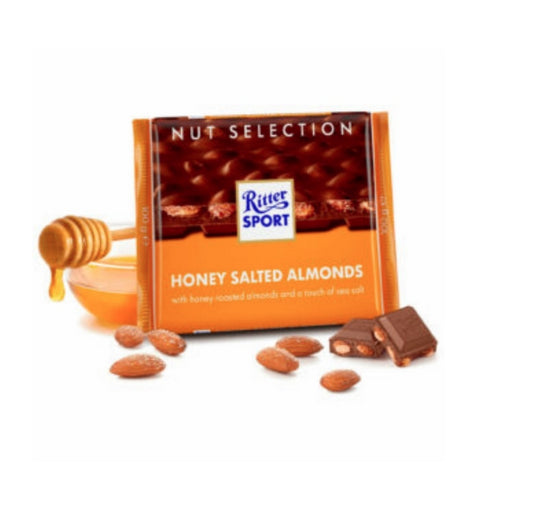 Ritter SPORT Honey Salted Almonds Chocolate 100 gr