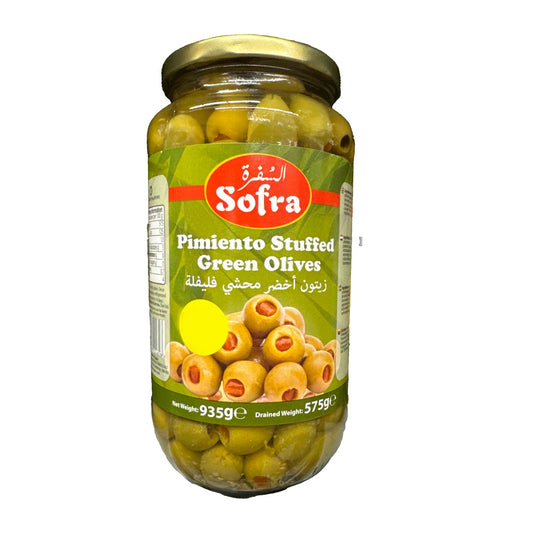 Sofra pimiento stuffed green olives 935g