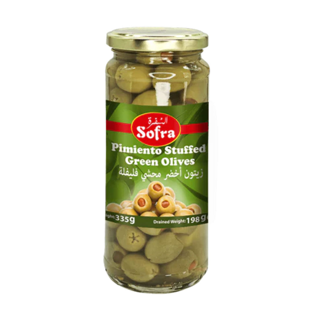 Sofra pimiento stuffed green olives 335g