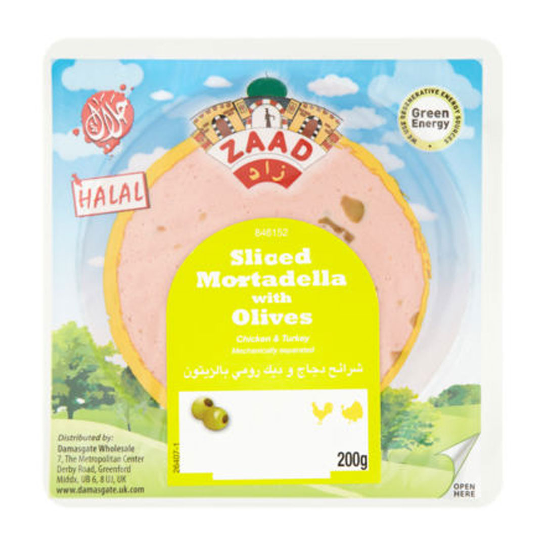 Zaad Sliced Mortadella with Olives 200g