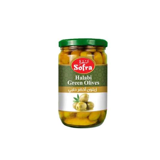 Sofra Halabi Green Olives 600g