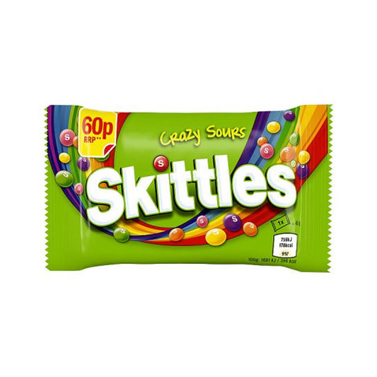 Skittles Vegan Chewy Crazy Sour Sweets Fruit 45g