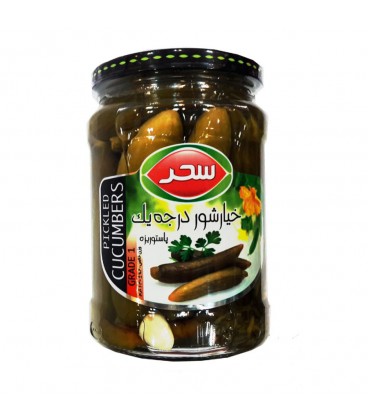 Sahar first grade pickled cucumber amount 630 grams