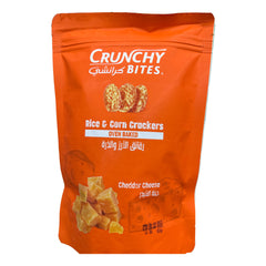 Crunchy rice & corn crackers with chedar cheese