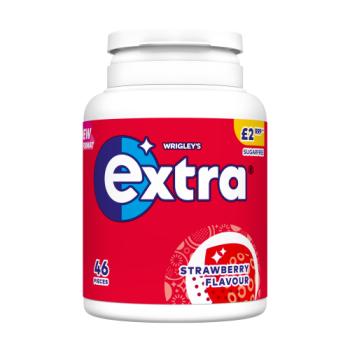 Extra Strawberry Flavour Sugarfree Chewing Gum Bottle 46 Pieces