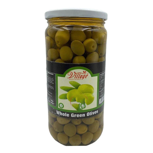 Village whole green olives 700g