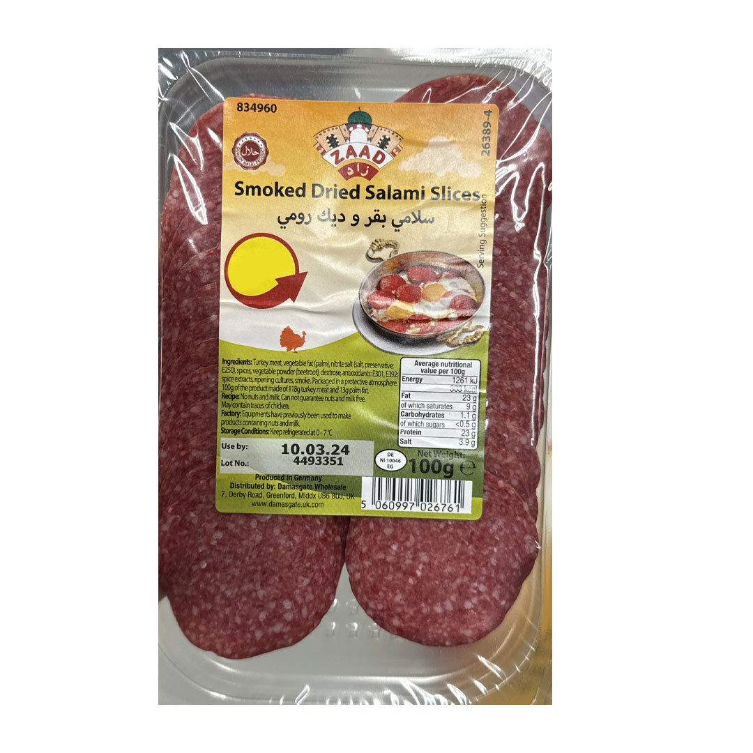 Zaad Smoked dried salami slices 100g