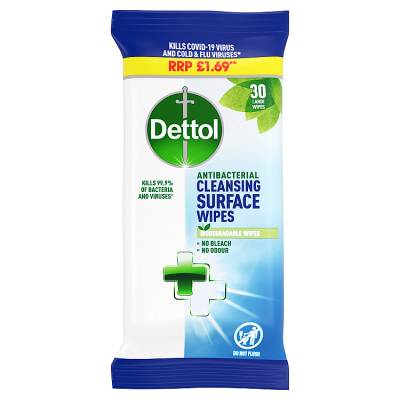 Dettol cleansing surface wipes