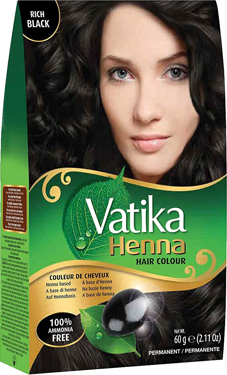 Doğal Saç Boyası Henna Zengin Siyah Vatika 60g