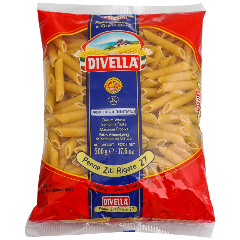 Divella Penne Ziti Rigate Pasta 500 gr