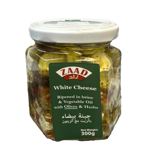 ZAAD White Cheese Ripened in brine & Vegetable oil with Olives & Herbs 300g