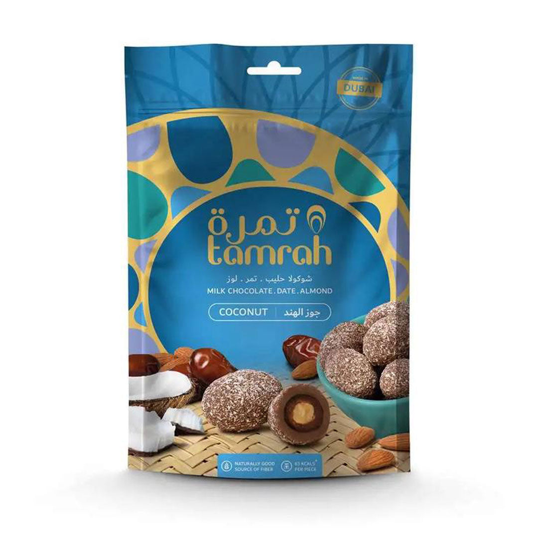 Tamrah Milk Chocolate Coconut Zipper Bag 100g