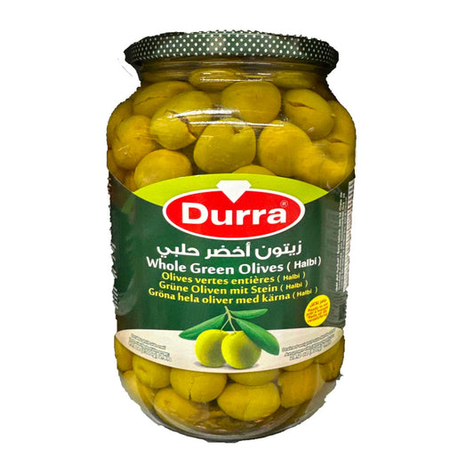 Durra Whole green olives 800g