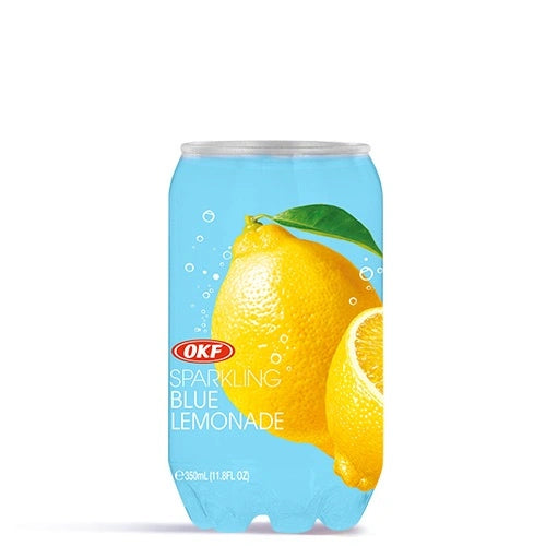 أو كيه إف مياه فوارة منكهة عصير الليمون الأزرق 350 مل