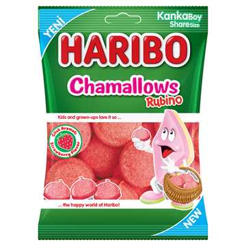 Haribo Strawberry Chamallows Rubino 70 gr