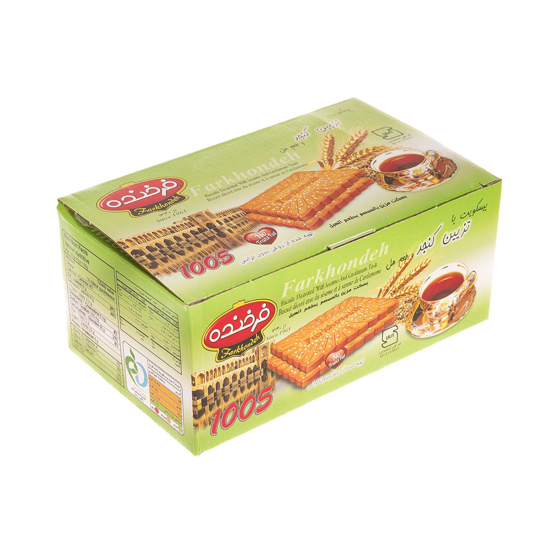 Farkhonde Biscuits with cardamom flavor and garnished with sesame seeds 850g