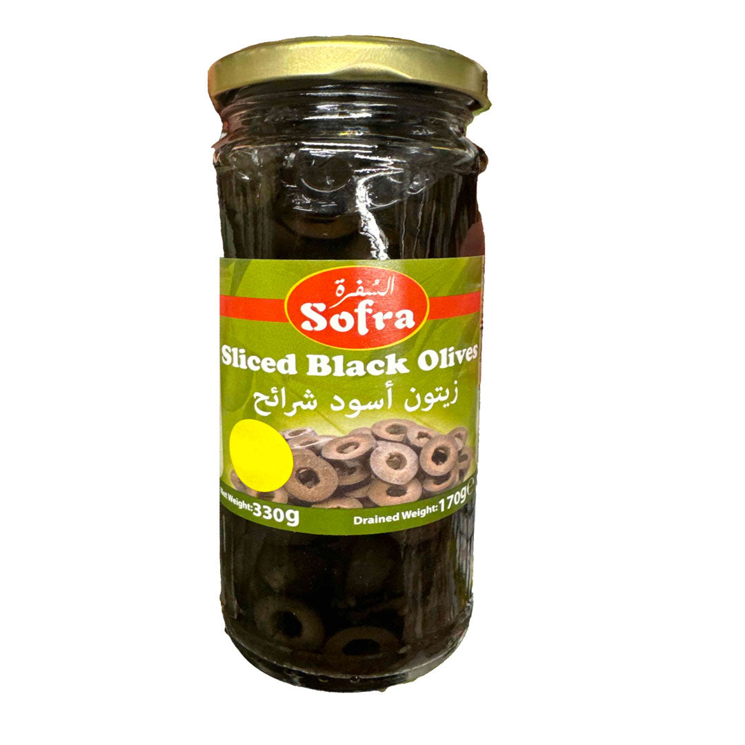 Sofra sliced black olives 330g