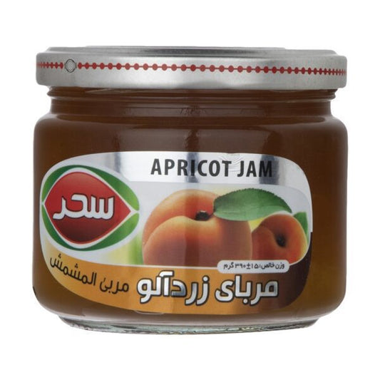 Sahar glass apricot jam 390 grams