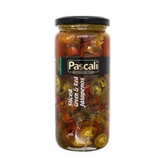 Pascali sliced green & red jalapenos 490g